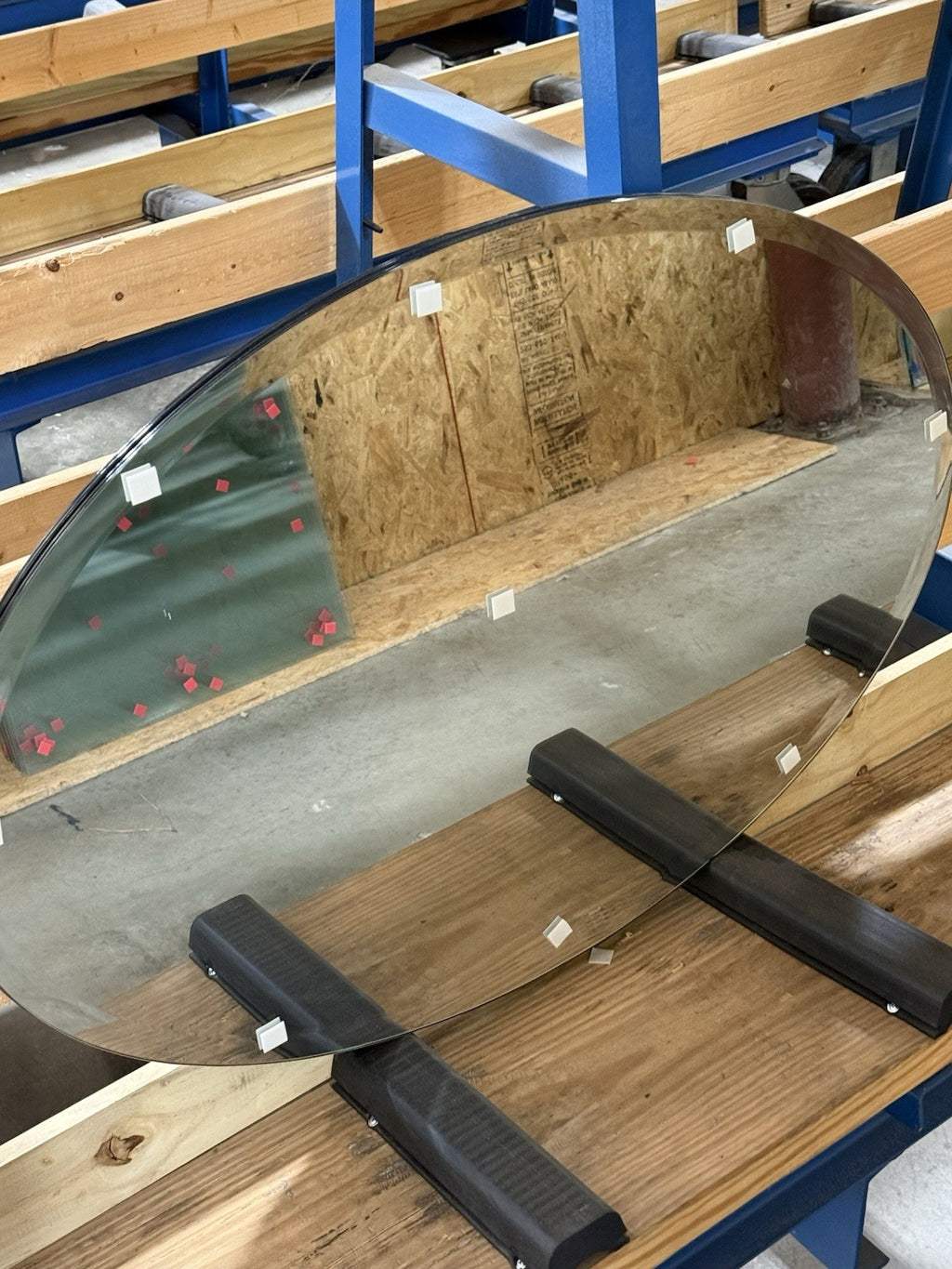 Oval Frameless Bathroom Mirror Beveled Edge Wall Mount Vanity Mirror Clear 24x36