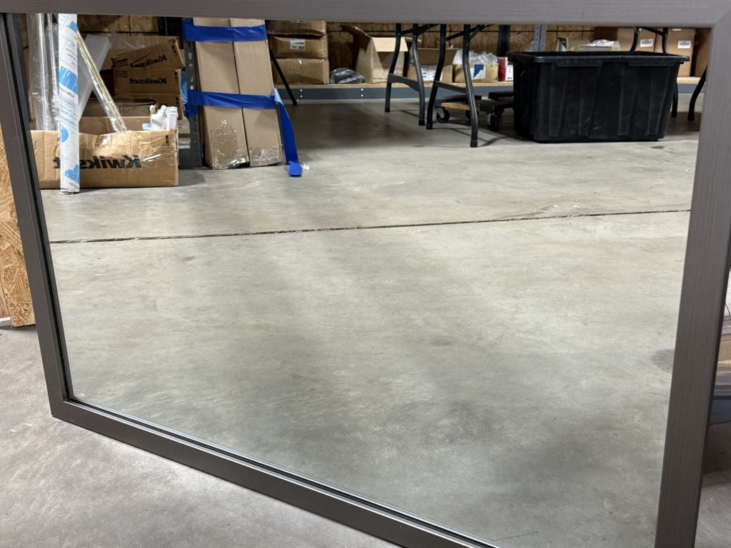 36x24 Modern Wall Mirror Dark Brushed Frame Rectangular Bathroom Vanity Mirror