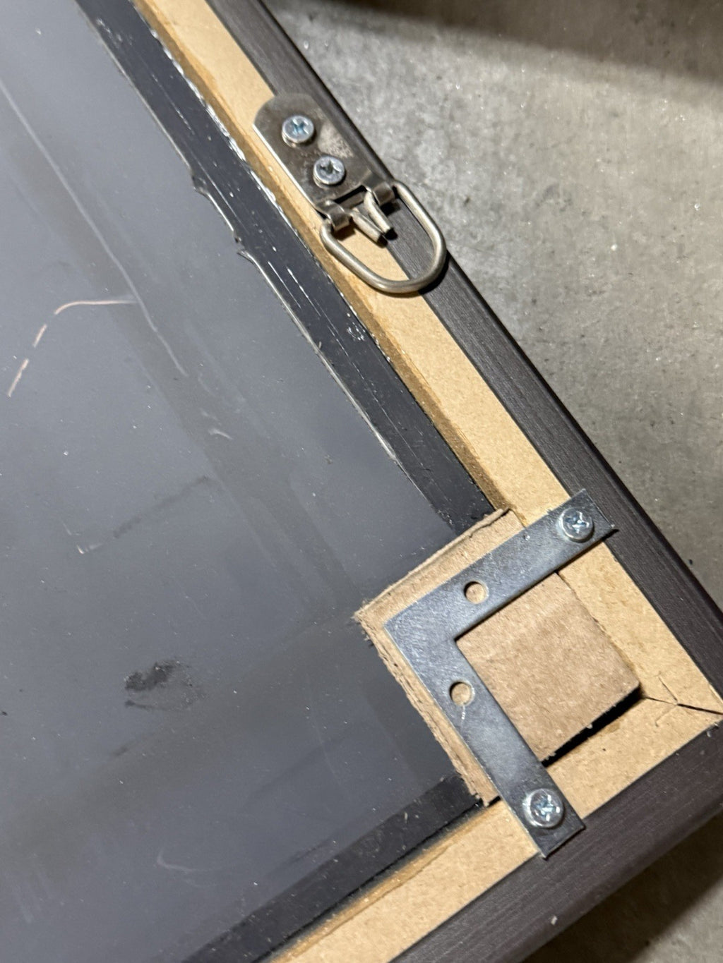 36x24 Modern Wall Mirror Dark Brushed Frame Rectangular Bathroom Vanity Mirror