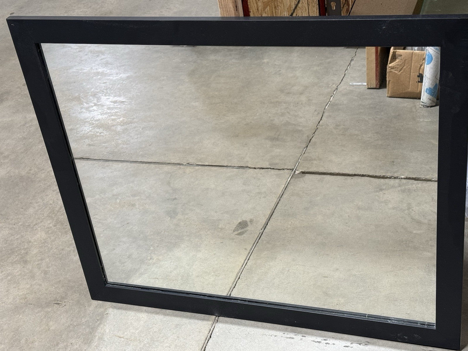 36x30 Matte Black Framed Wall Mirror | Bathroom Vanity | Atlanta Glass LLC