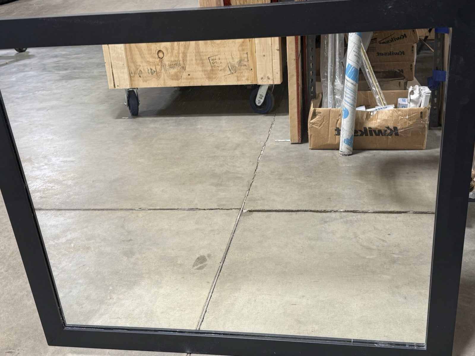 36x30 Matte Black Framed Wall Mirror | Bathroom Vanity | Atlanta Glass LLC