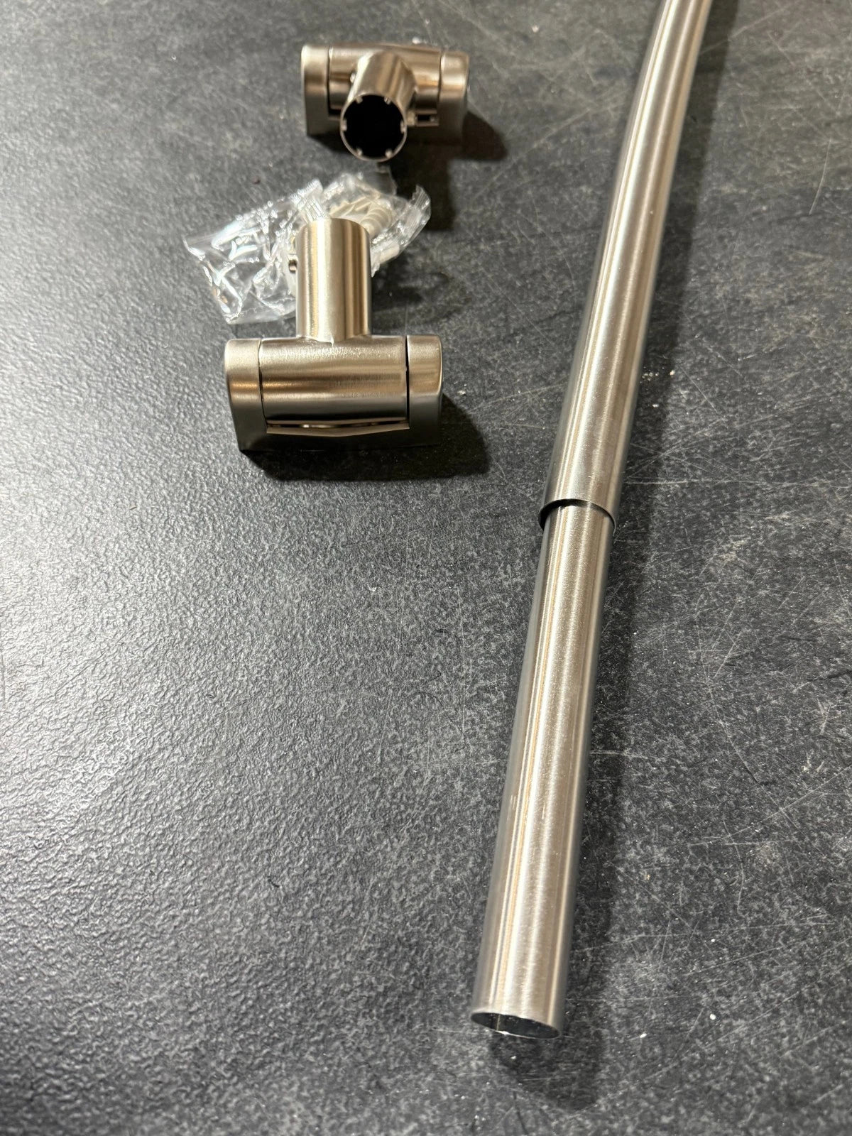 Advantage Bath Hardware 45–72” Adjustable Curved Shower Rod – Brushed Nickel