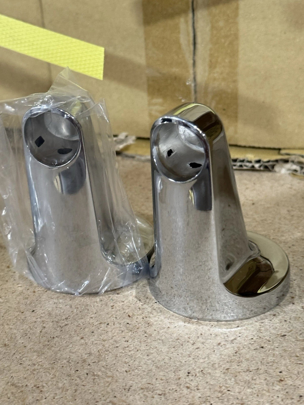 Portman Towel Bar Post Only Chrome US26 Replacement Bathroom Hardware Mount Pair