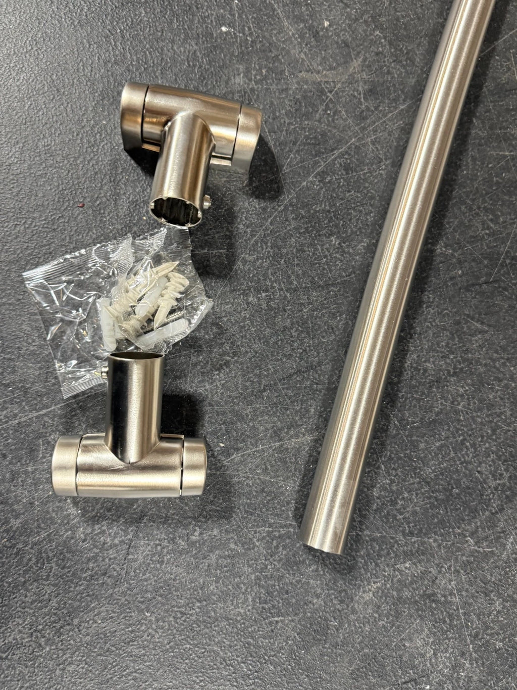 Advantage Bath Hardware 45–72” Adjustable Curved Shower Rod – Brushed Nickel